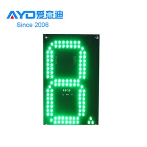 Green Color Glaring LED Oil Price Screen for Gas Station LED Changers Outdoor LED Display Sign