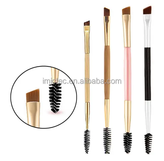 Double-Ended Eyeshadow Eyeliner Sponge Brushes、DualエンドAngled Eyebrow Brush、Dual Ended Firm目Brow Brush