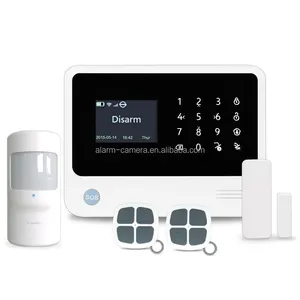 Smart home alarm system support 100 ip cameras tcp ip cloud wireless wifi gprs home security system