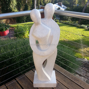 Arte de mármore abstrato família retrato esculturas pedra decorativa estátua modernista