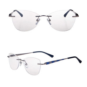 Lunettes de mode en métal <span class=keywords><strong>pas</strong></span> <span class=keywords><strong>cher</strong></span> flex cercle optique cadres or - Product Image 4