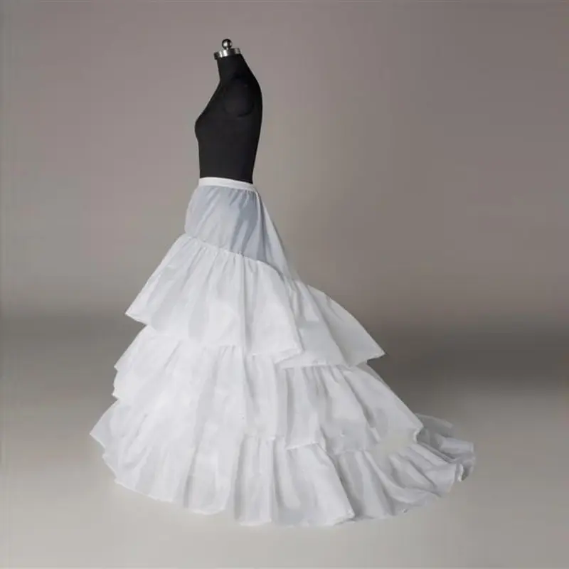 Hot Koop 3 Hoops 3 Lagen Lotusblad Garen Onder Dragen Onderrok Mermaid Petticoat Voor Een Lijn Trouwjurk Bridal gown MPB6