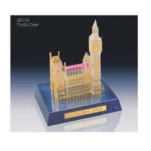 New Design High Quality Crystal Clock Tower Model Souvenir For Home Decorate JB013S