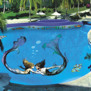Mermaid oceano blu decorazione di nuoto piscina piastrelle di mosaico di vetro