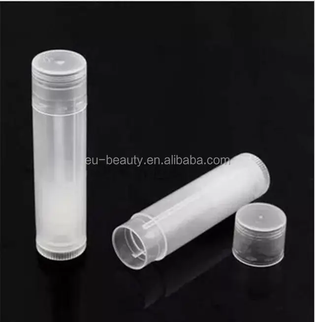 Tubos de lápiz labial de cilindro redondo de naturaleza transparente contenedores