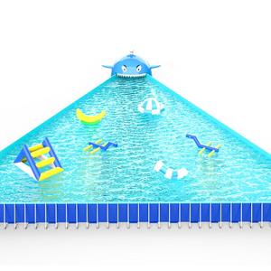 <span class=keywords><strong>Piscine</strong></span> gonflable hors sol pour enfants, grande taille, facile à transporter, avec <span class=keywords><strong>pompe</strong></span>, requin Mad, onduleur, - Product Image 6