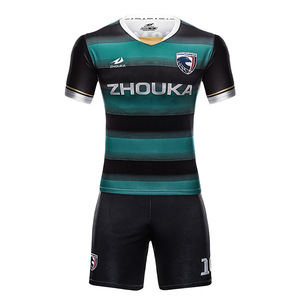 2019 ZHOUKA En Gros Séchage Rapide Tissu Bleu <span class=keywords><strong>Juventus</strong></span> Uniformes De L'équipe De Football Maillot De Football - Product Image 5