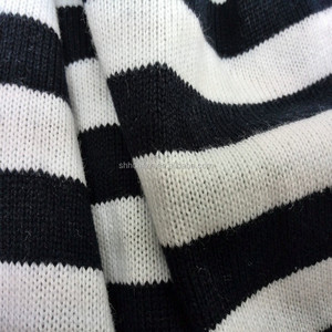 Pengumpan rajut kustom bergaris Jersey katun kain 100% pengumpan katun garis kain rajut tunggal - Product Image 5