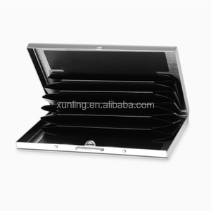 RFID חסימת עסקי גברים נשים נירוסטה אשראי מזהה כרטיס מקרה נסיעות כרטיס ארנק מתכת מפואר כרטיס מחזיק - Product Image 3