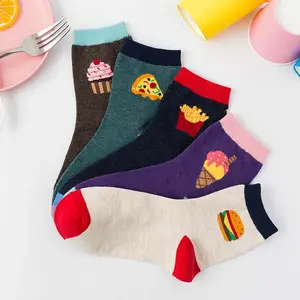 Hipster voedsel serie burger fries pizza cupcake fun jurk sokken