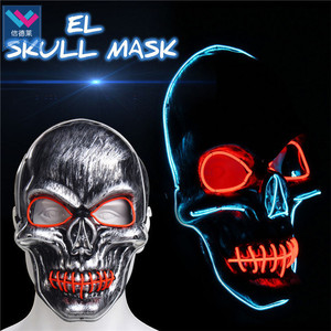 <span class=keywords><strong>Maschera</strong></span> LED T-Worthy per Halloween <span class=keywords><strong>con</strong></span> Filo EL Luminoso Multicolore, <span class=keywords><strong>Maschera</strong></span> Neon <span class=keywords><strong>Horror</strong></span> per Feste e Festival, Unisex per Adulti - Product Image 4