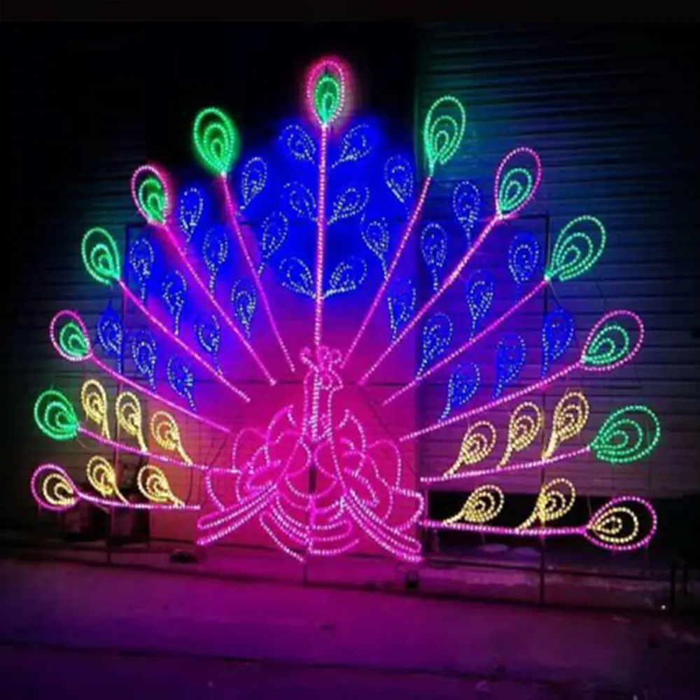 Rope Light Multi Color LED Merak Motif Lampu untuk Dekorasi Festival
