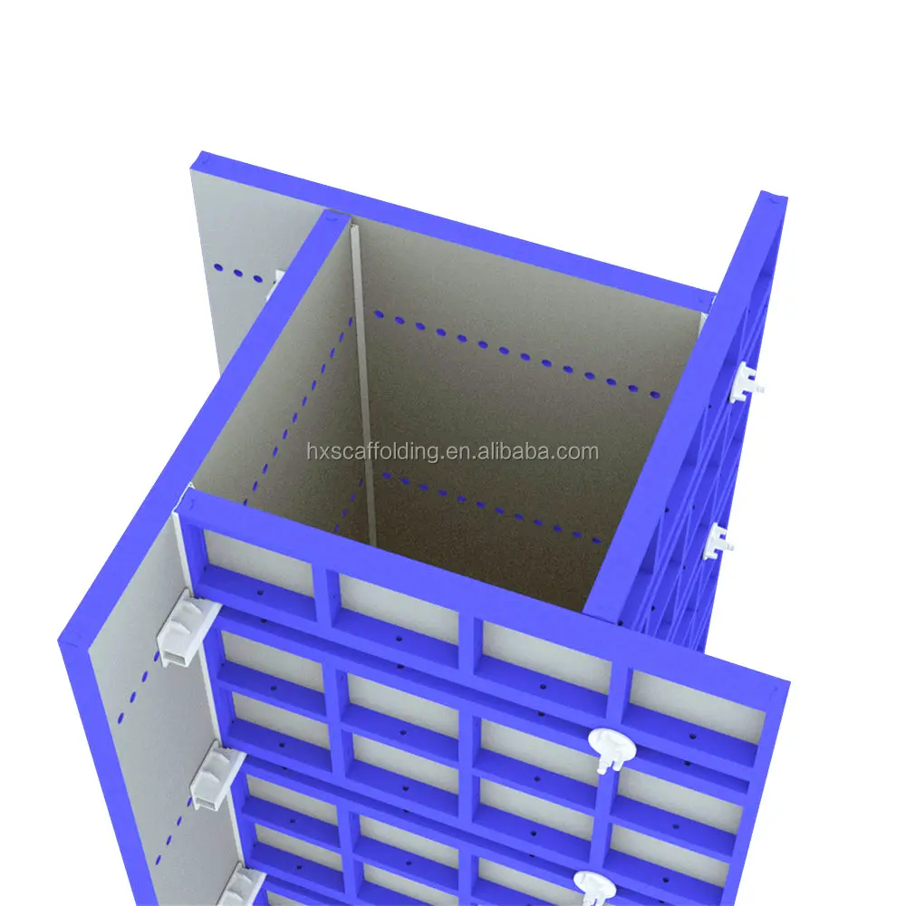 Легкая эрекция, B-образный регулируемый столбик и ножницы для стен, модульная Вертикальная стальная опалубочная опалубка, опалубочная система для бетонного строительства