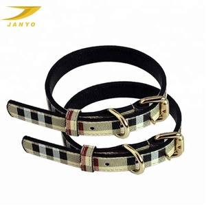 Anyo-Conjunto de Correa y Collar para perro a rayas, de cuero popular - Product Image 1