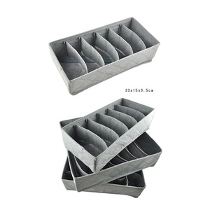 Ramah lingkungan serbaguna lemari kain penyimpanan pembagi lipat persegi panjang <span class=keywords><strong>Organizer</strong></span> untuk pakaian kaus kaki pakaian dalam-6 pak - Product Image 4