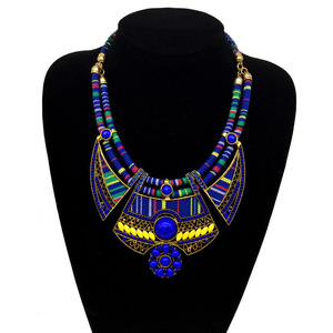 Vintage grande boho gargantilla collares étnico bohemio declaración collar <span class=keywords><strong>tribal</strong></span> joyería de las mujeres