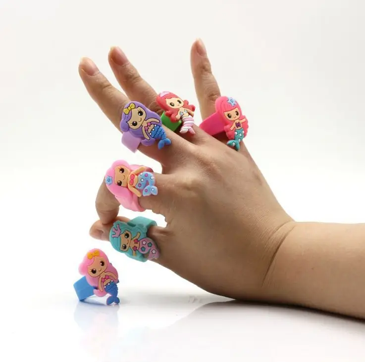 Набор детских силиконовых спортивных браслетов и колец, силиконовые браслеты с единорогом, регулируемые браслеты для детей и взрослых, подарочный набор