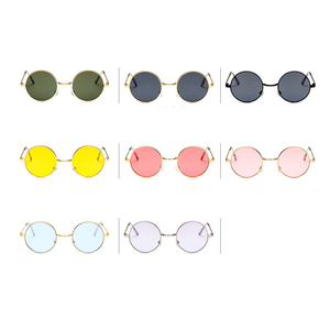 Jaspeer Corea moda colorida pequeñas gafas de sol redondas steampunk océano color metal vintage Hombre gafas de sol 2018 - Product Image 5
