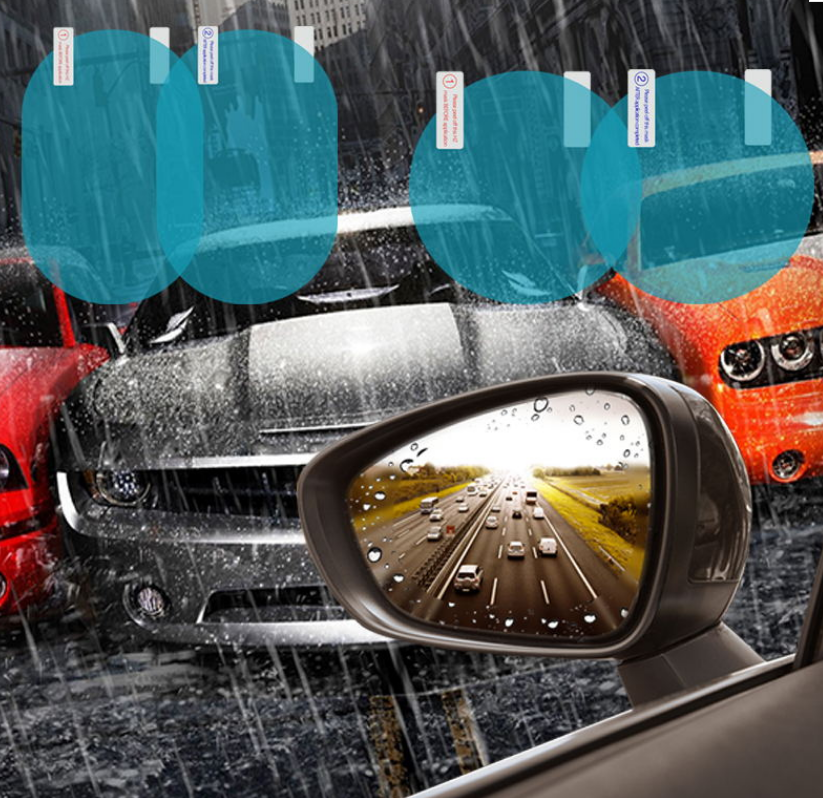 2 шт автомобильное зеркало заднего вида защитная пленка анти-туман оконные прозрачные непромокаемые зеркало заднего вида защитная с обмоткой эластичной пленкой, авто аксессуары