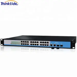 Managed 24 port Network Fiber POE Switch 24 RJ45 with 2 gigabit SFP Combo Web SNMP VLAN function industrial