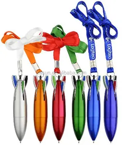 Promotionele rocket vormige lanyard pen nekkoord pen