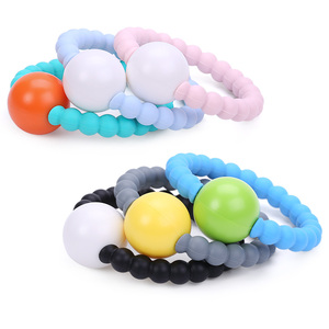 <span class=keywords><strong>Bracelet</strong></span> à mâcher pour bébé, anneau de dentition en <span class=keywords><strong>silicone</strong></span>, brosse à dents