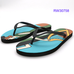 RW30758การออกแบบใหม่3D พื้นรองเท้าพิมพ์รองเท้าแตะยางพลิกที่มีโลโก้พิมพ์ <span class=keywords><strong>Ipanema</strong></span> รองเท้าแตะ - Product Image 2