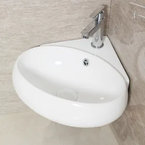 浴室现代陶瓷三角洗手盆
