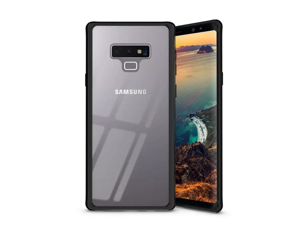 For Samsung Galaxy Note 9 Glass Case, Ultra Slim Clear Back Tempered Glass Phone Case For Galaxy Note 9