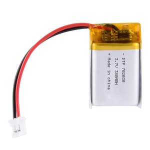 DTP 제조 lipo <span class=keywords><strong>3.7v</strong></span> 380mah <span class=keywords><strong>702030</strong></span> 충전식 리튬 폴리머 배터리