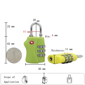 TSA338 3 Kết Hợp Kỹ Thuật Số Kết Hợp 20Mm Padlock Hành Lý Kết Hợp Tsa007 Candado Khóa Cadeado Belt Đặt Tùy Chỉnh Trọng Lượng Tsa - Product Image 6