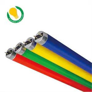 China decorative Red Green Yellow Blue T8 Color fluorescent lamp