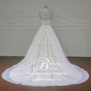 XFM016 chérie décolleté robe de bal robe de mariage avec détachable perlée ceinture - Product Image 5
