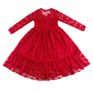 定制红色情人节爱心少女的旋转连衣裙刚出生的宝宝的衣服