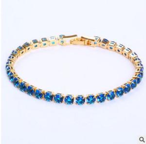 Femmes De Luxe <span class=keywords><strong>Or</strong></span> <span class=keywords><strong>Blanc</strong></span> Plaqué <span class=keywords><strong>Or</strong></span> Plaqué bijoux En Argent Sterling AAA Zircon Tennis Bracelet - Product Image 6