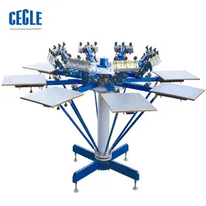 large size printing panel 8-color textile screen printing machine