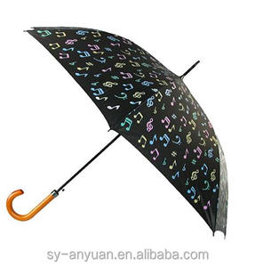 Paraguas <span class=keywords><strong>de</strong></span> Golf para Mujer, con Diseño <span class=keywords><strong>de</strong></span> Notas Musicales que Cambian <span class=keywords><strong>de</strong></span> Color, Antilluvia, sin Plegado - Product Image 1