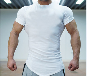 Camiseta Deportiva Personalizada con Logotipo, Camiseta de Gimnasio de Poliéster Comprimido para Hombre - Product Image 4