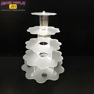 Manufacturer's Offer Beautiful Frosted Acrylic Cupcake Stand for Wedding Party Stylish Cake Display Decoration Display Racks