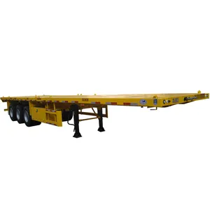 40ft Kontainer Flatbed Trailer Platform Flat Deck Semi Truk 40 Kaki Tempat Tidur Berat Sale Hot On Line