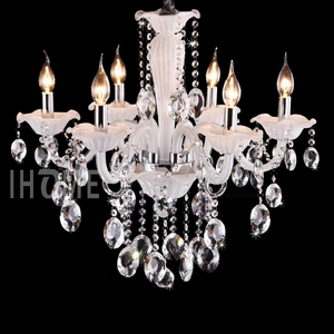 Modern araña de cristal claro de la manera de cristal de color blanco para la iluminación casera - Product Image 2