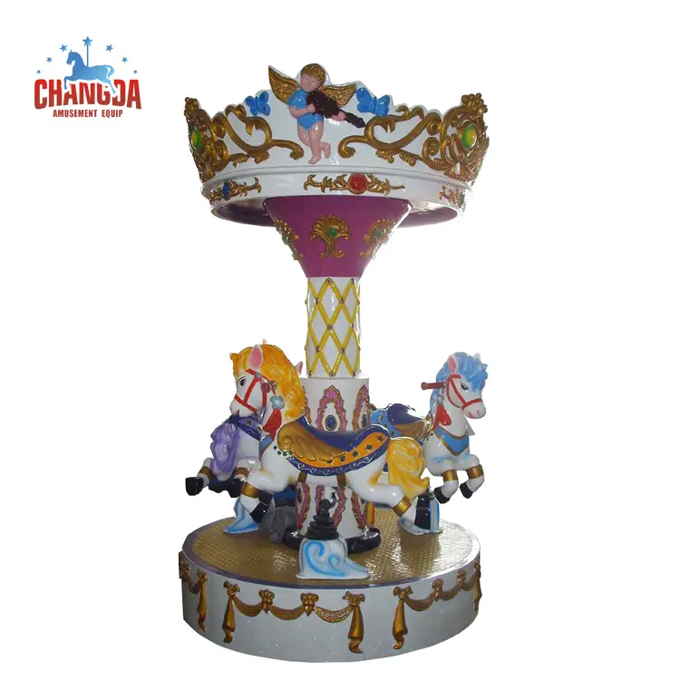 Kids playground equipment mini carousel coin operated roulette machine for sale