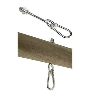 Crochet pivotant galvanisé, raccord de fil de bois avec clips à ressort de mousqueton en acier - Product Image 6