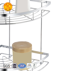 Plus populaire mural en métal en acier inoxydable shampooing organisateur de rangement 3 Niveaux salle De bain coin rack étagère de <span class=keywords><strong>douche</strong></span> - Product Image 6