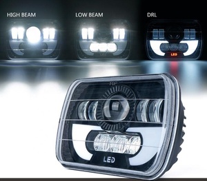 Morsun Led Motorcycle square Headlight <strong>H4</strong> for jeep Cherokee Xj 5x7 halo Headlight for GMC Offroad Headlamp Accessories - Product Image 3