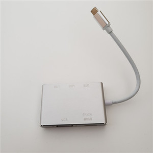 5 trong 1 Type-<span class=keywords><strong>C</strong></span> USB <span class=keywords><strong>C</strong></span> 3.1 Loại <span class=keywords><strong>C</strong></span> để <span class=keywords><strong>HDMI</strong></span> VGA Docking Station với USB 3.0 HUB Adapter Cable đối với MacBook Samaung Google Chromebook - Product Image 2