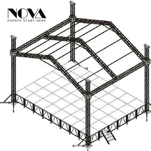 Structure de ferme de cadre de scène en aluminium de Shenzhen Nova avec tour de levage pour la ferme de cabine de dj