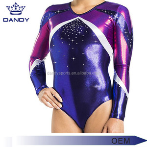 Custom Made Competition Girls <strong>Leotards</strong> OEMs Service Spandex Long Sleeve <strong>Sexy</strong> Gymnastics <strong>Leotards</strong> for Girls - Product Image 4