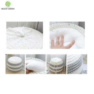 Oreiller, coussin, <span class=keywords><strong>pouf</strong></span>, fauteuil paresseux, sac en tricot créatif, ballon de fauteuil, <span class=keywords><strong>pouf</strong></span>, lavable en machine, 100% coton, acrylique, rempli de micro-<span class=keywords><strong>billes</strong></span> - Product Image 3