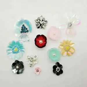 철 아플리케 3d 손 자수 구슬 꽃 패치 디자인